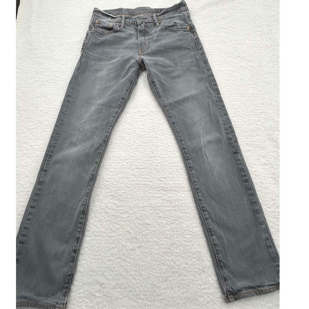 Levis 504 Mens Regular Straight Fit Gray Denim Jeans‎ W29 L32